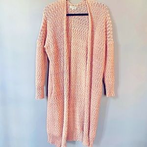 Rachel Parcell Blushing Heart duster sweater in textured material